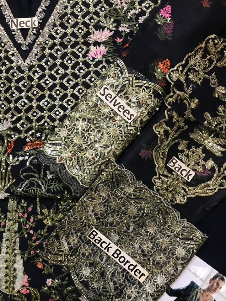 Crimson Organza Suit-Aarasta