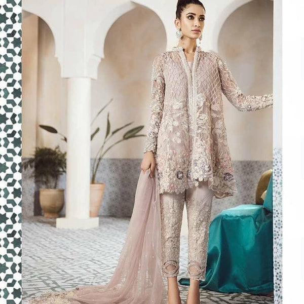 Crimson Net Suit-Peach-Net-Aarasta