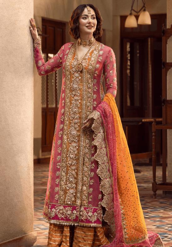 Crimson Chiffon Suit-Pink-Chiffon-Aarasta