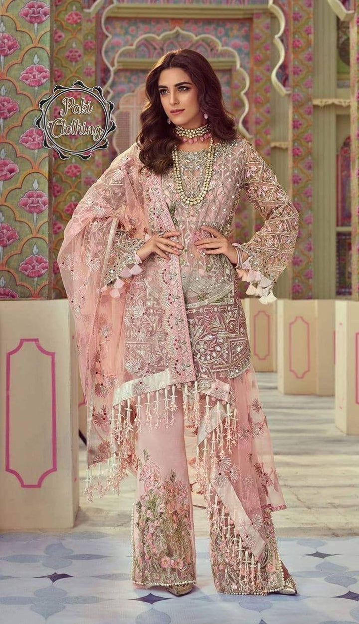 Crimson Net Suit-Pink-Net-Aarasta