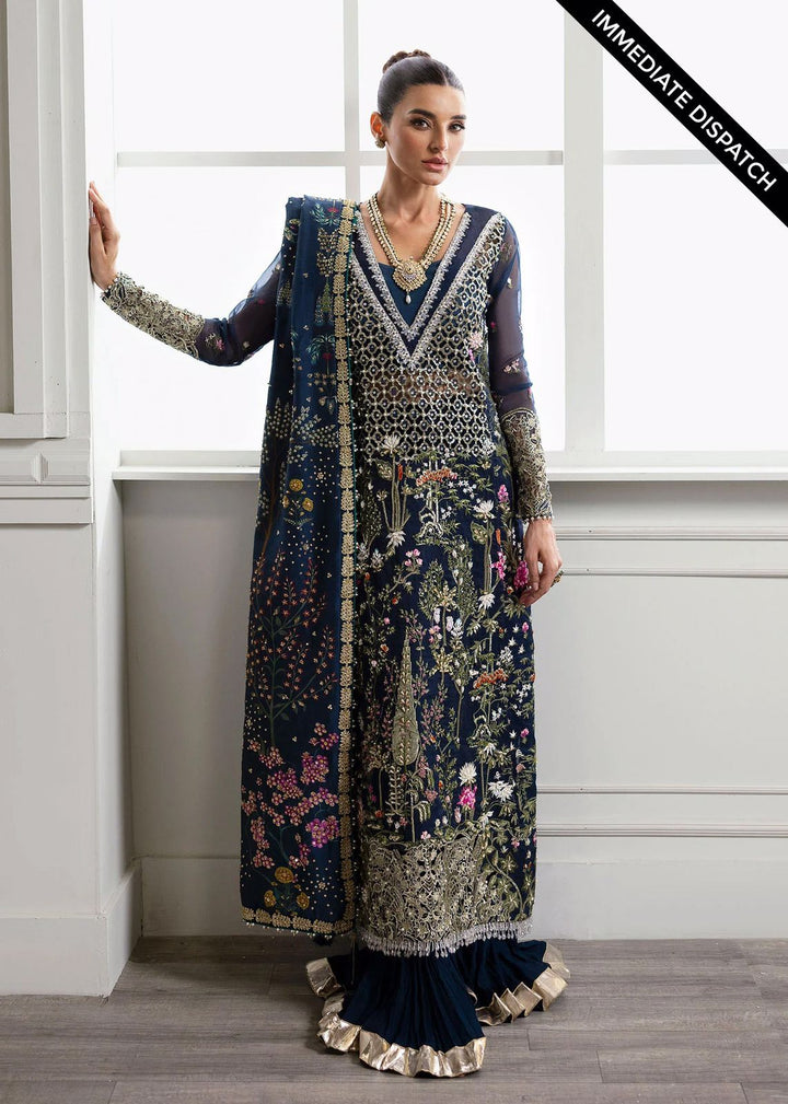 Crimson Organza Suit-Zinc-Organza-Aarasta