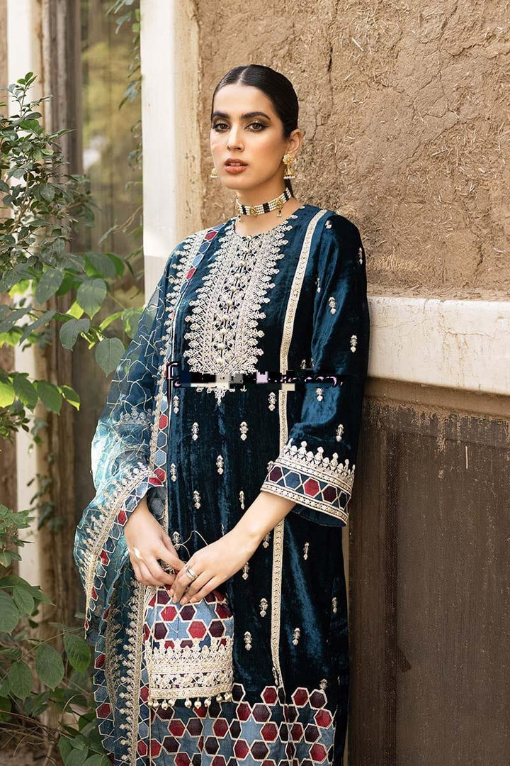Cross Stitch Velvet Suit-Aarasta