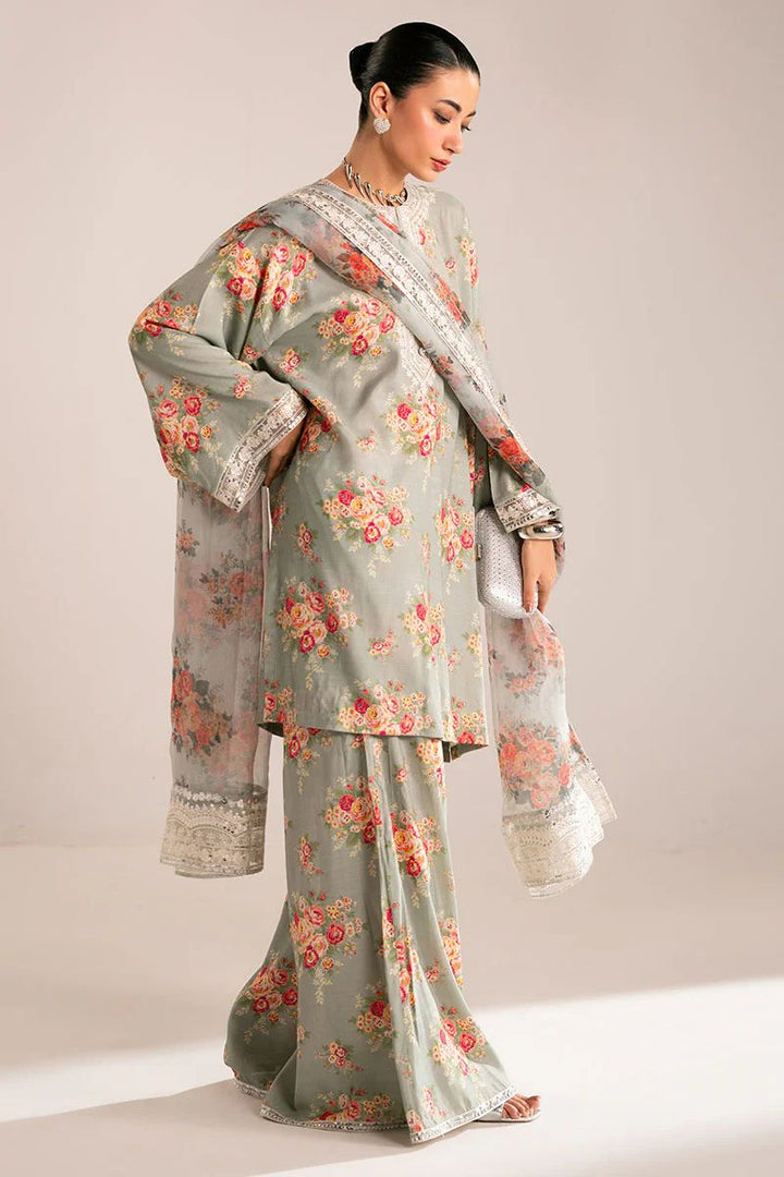 Cross Stitch Raw Silk Suit-Aarasta