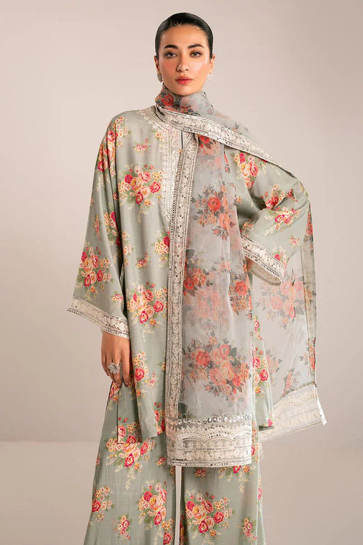 Cross Stitch Raw Silk Suit-Aarasta