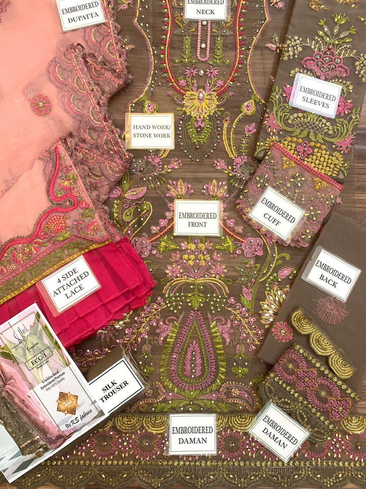 Elaf Organza Suit-Aarasta