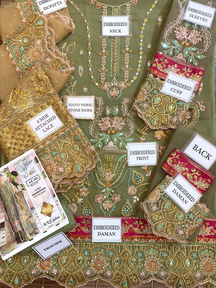 Elaf Organza Suit-Aarasta