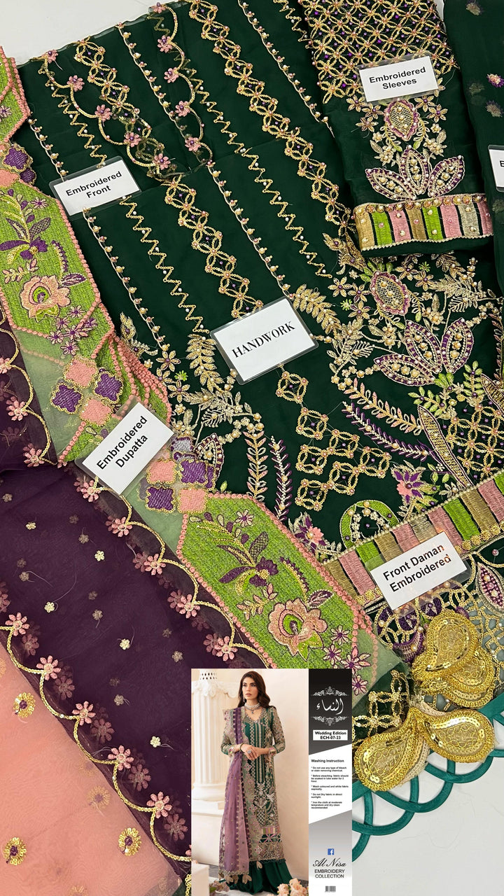 Elaf Organza Suit-Aarasta