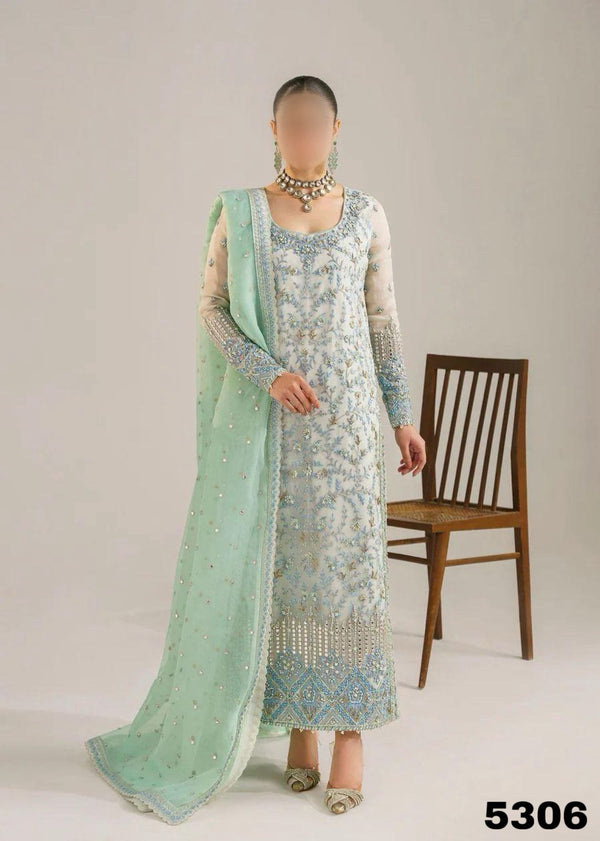 Elaf Organza Suit-Sea Green-Organza-Aarasta