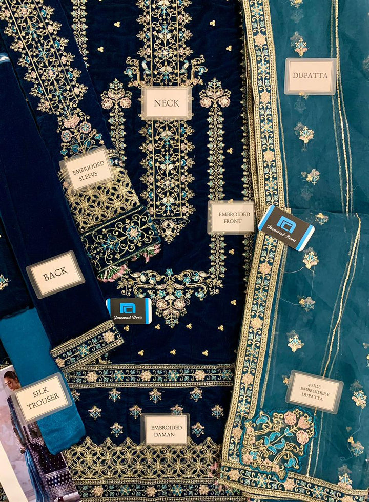 Emaan Adeel Velvet Suit-Aarasta