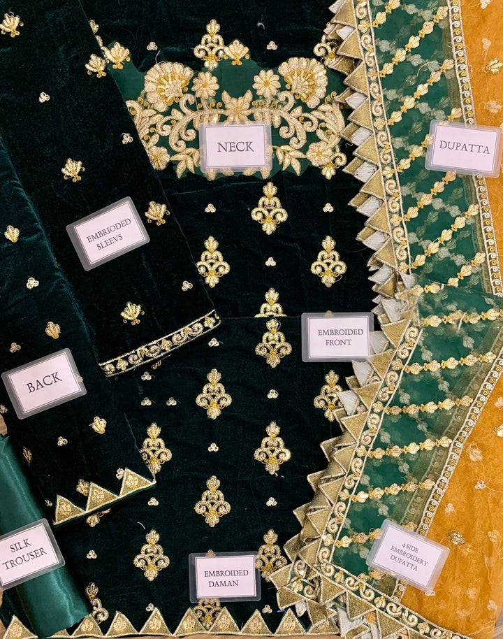 Emaan Adeel Velvet Suit-Aarasta