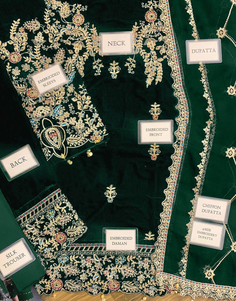 Emaan Adeel Velvet Suit-Aarasta