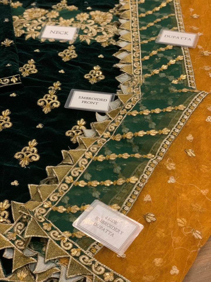 Emaan Adeel Velvet Suit-Aarasta