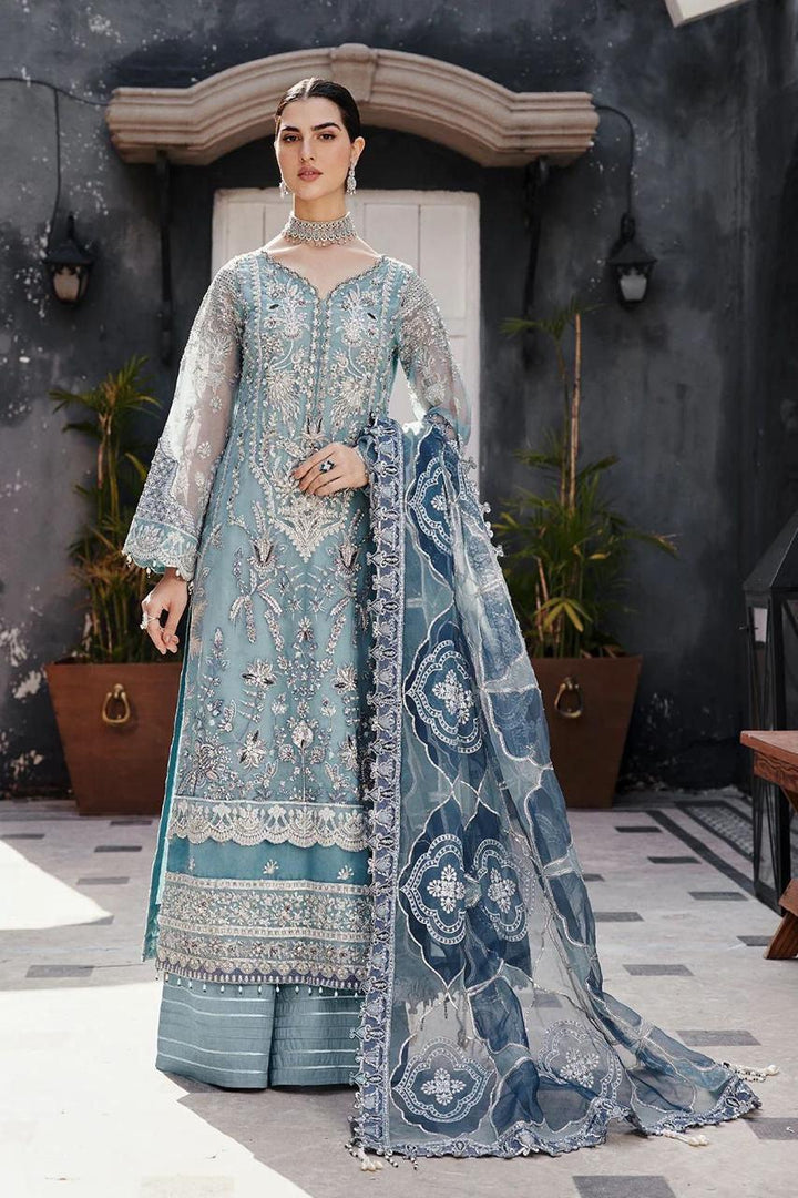 Emaan Adeel Organza Suit-Ferozi-Organza-Aarasta