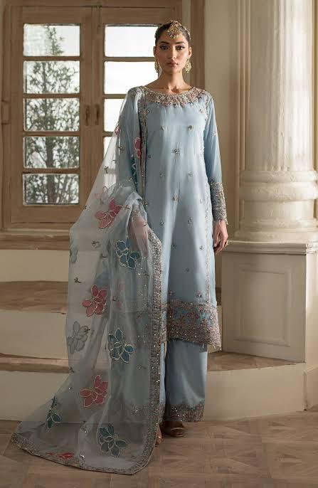 Emaan Adeel Organza Suit-Ferozi-Organza-Aarasta