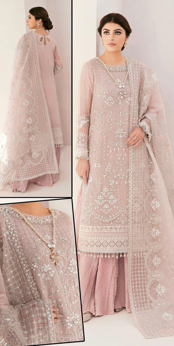 Emaan Adeel Organza Suit-Pink-Organza-Aarasta