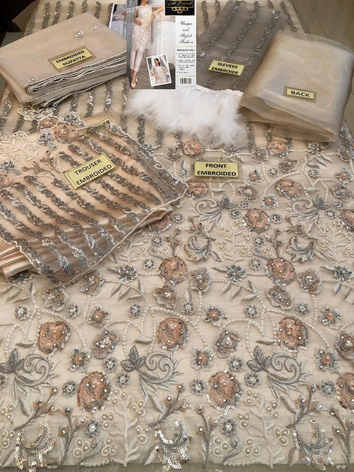 Erum Khan Organza Suit-Aarasta