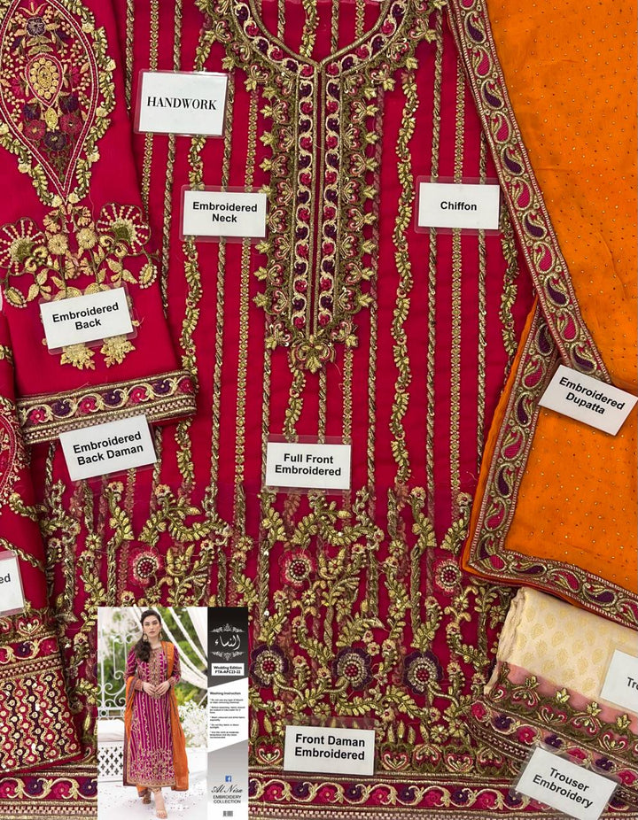 Farah Talib Aziz Chiffon Suit-Aarasta