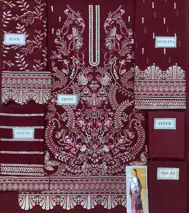 Flossie Chiffon Suit-Aarasta