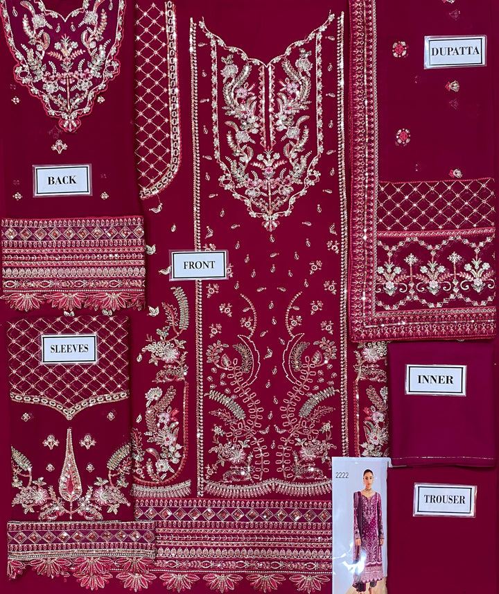 Gulaal Chiffon Suit-Aarasta