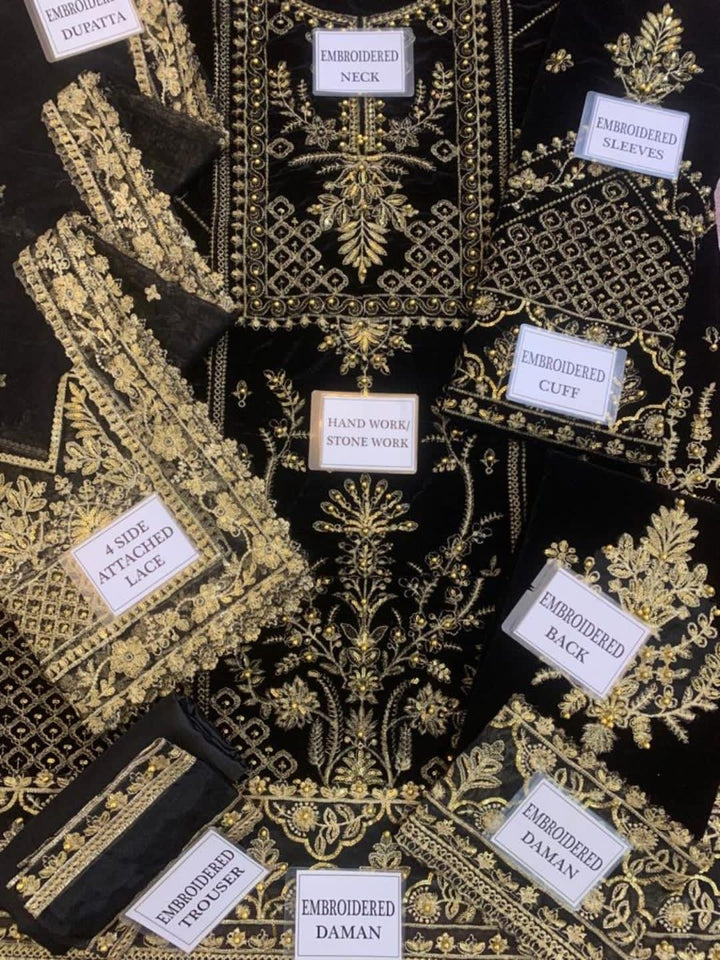 Gulaal Velvet Suit-Aarasta