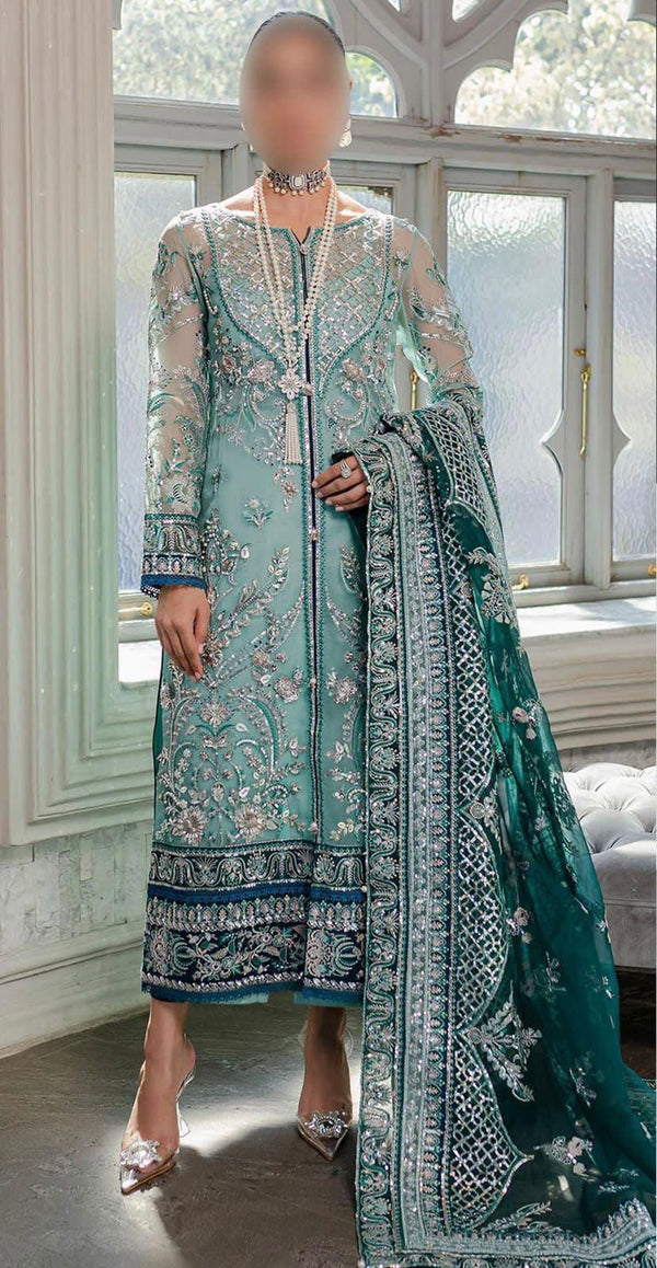 Gulaal Organza Suit-Green-Organza-Aarasta