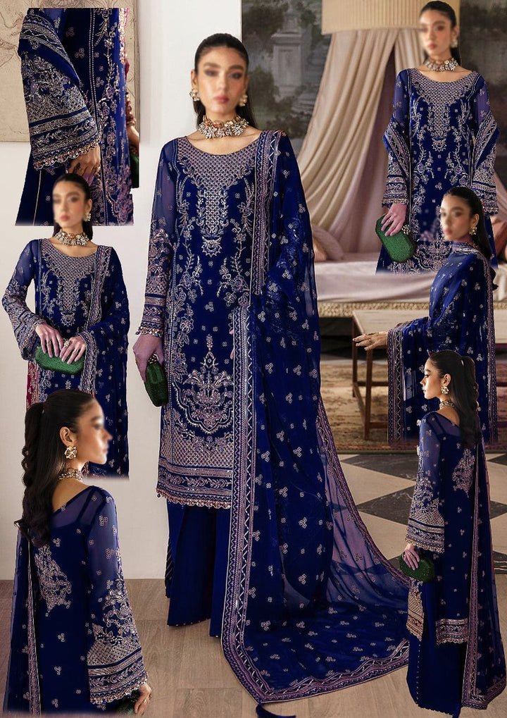 Gulaal Chiffon Suit-Navy-Chiffon-Aarasta