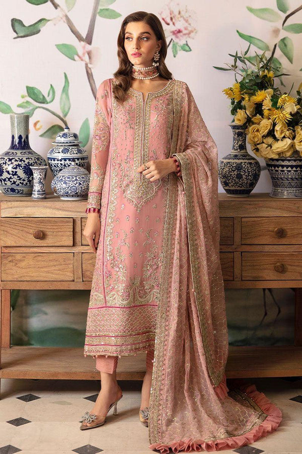 Gulaal Chiffon Suit-Pink-Chiffon-Aarasta