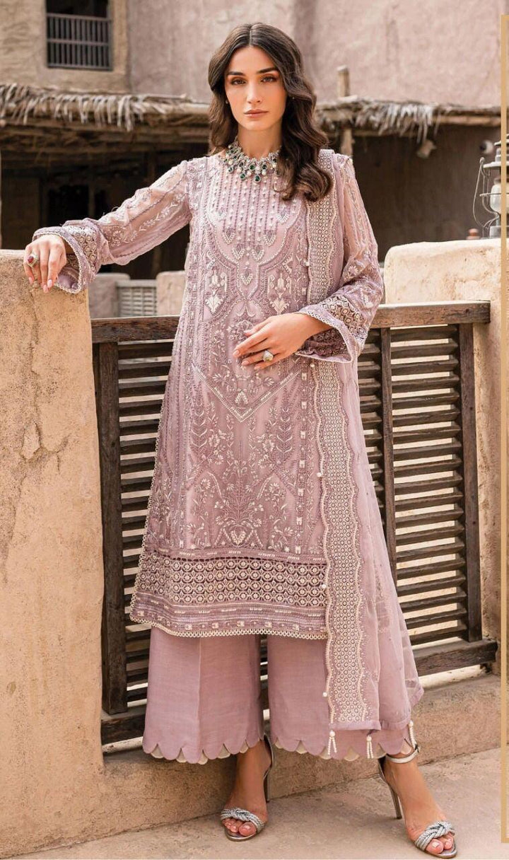 Gulaal Organza Suit-Pink-Organza-Aarasta