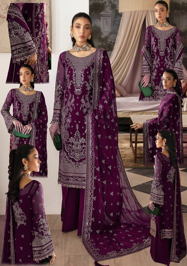 Gulaal Chiffon Suit-Purple-Chiffon-Aarasta