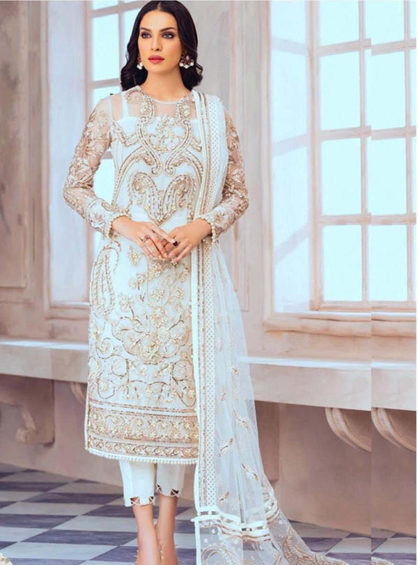 Gulaal Net Suit-Sky Blue-Net-Aarasta