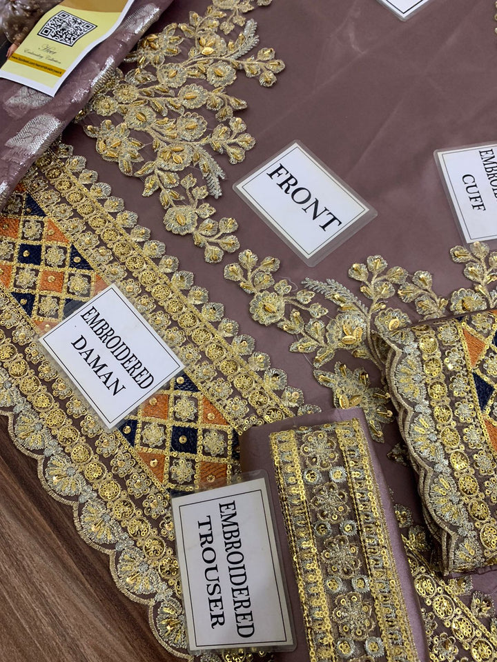 Hussain Rehar Silk Suit-Aarasta