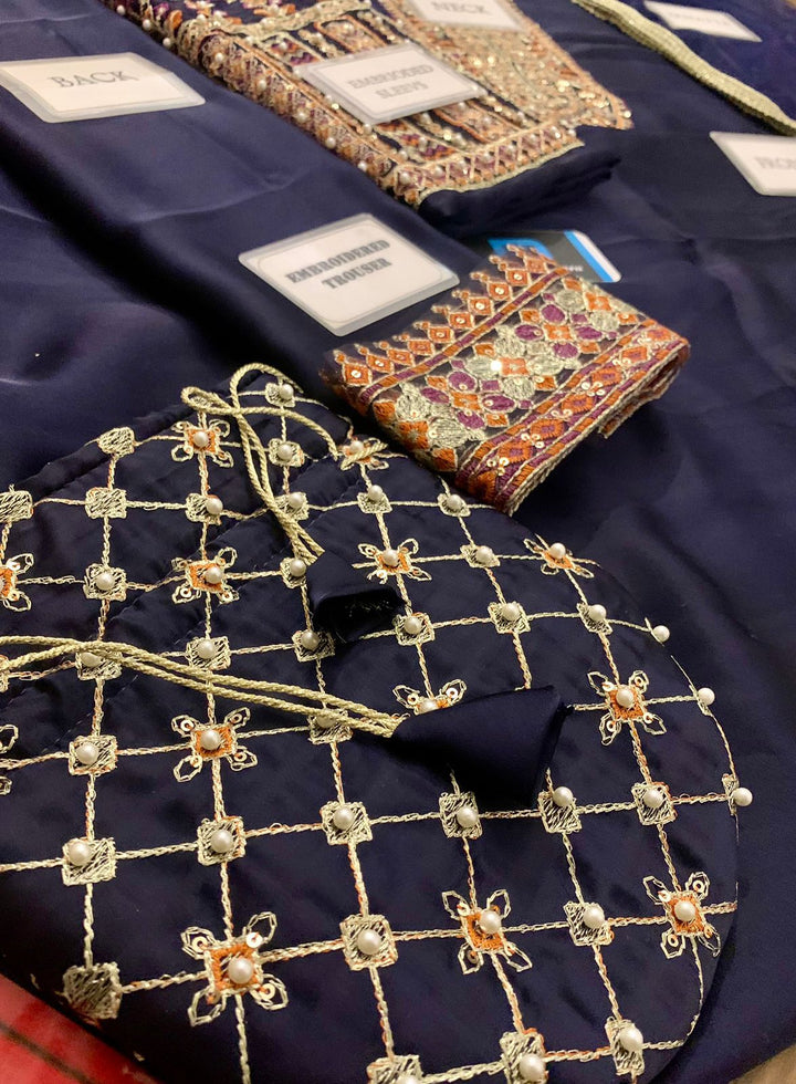 Hussain Rehar Silk Suit-Aarasta