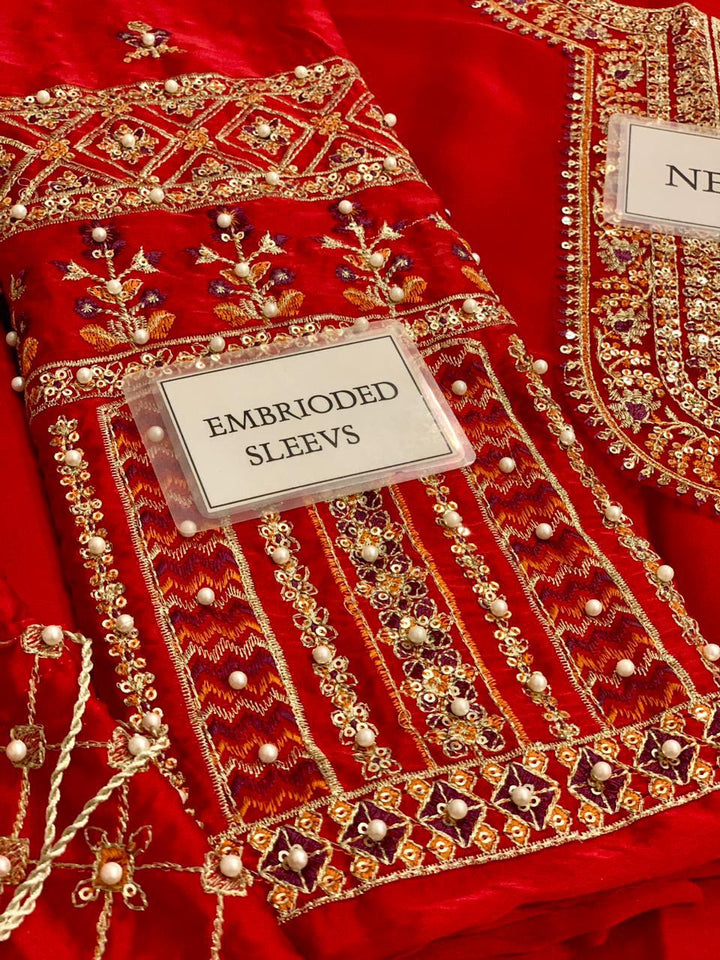 Hussain Rehar Silk Suit-Aarasta