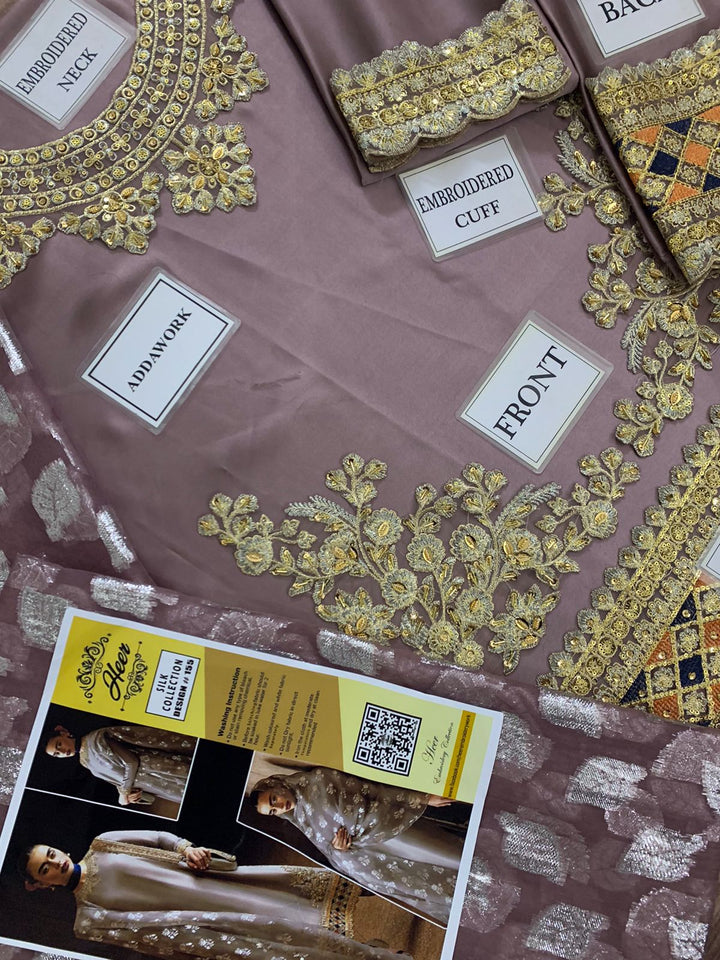 Hussain Rehar Silk Suit-Aarasta