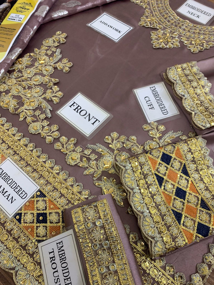 Hussain Rehar Silk Suit-Aarasta