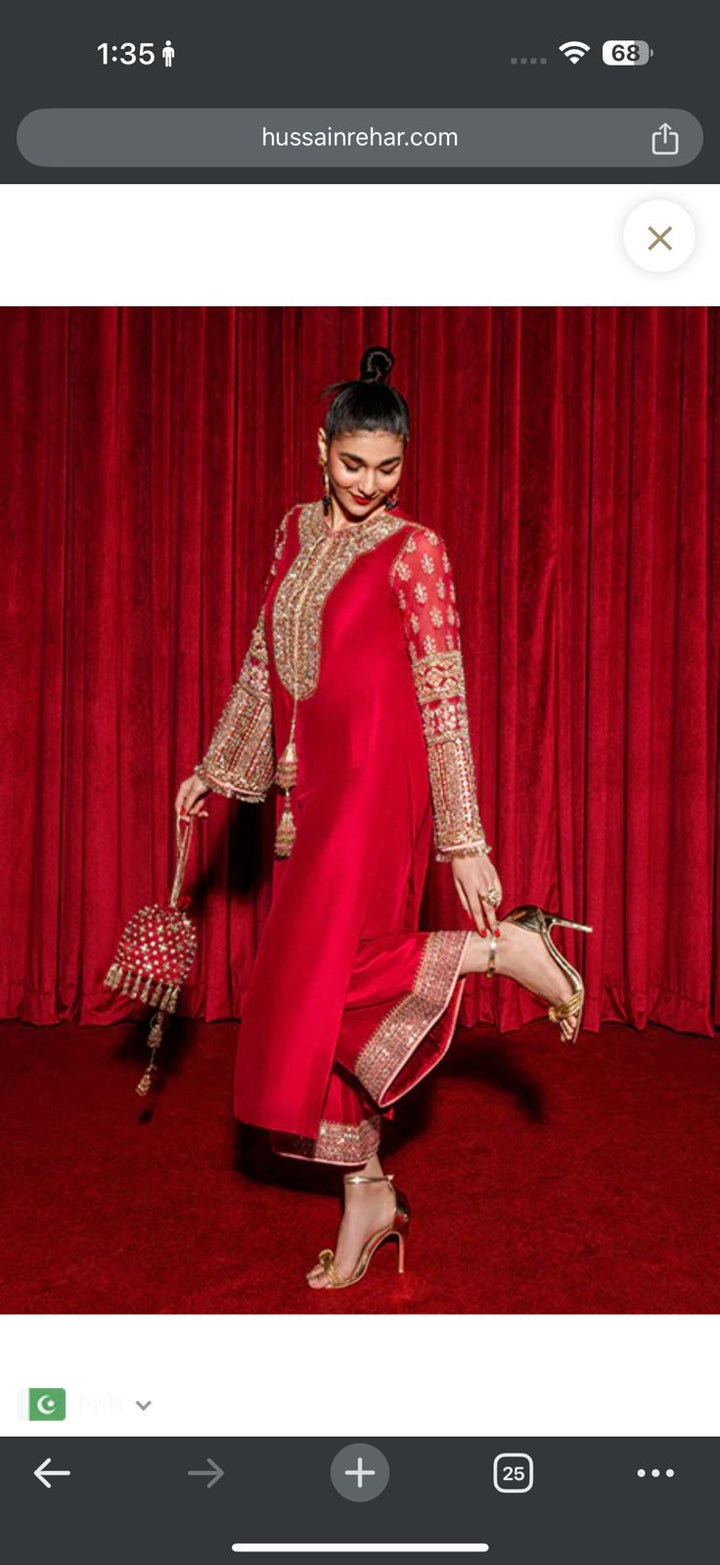 Hussain Rehar Silk Suit-Aarasta