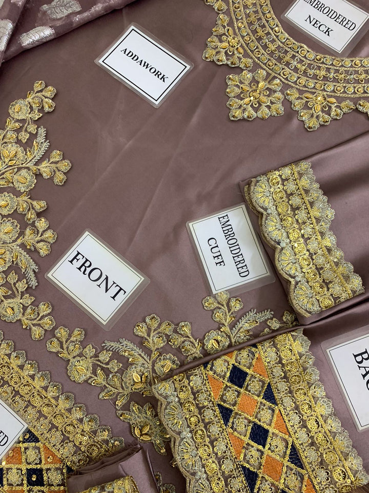 Hussain Rehar Silk Suit-Aarasta