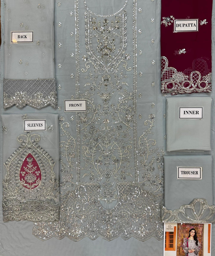 Imrozia Chiffon Suit-Aarasta