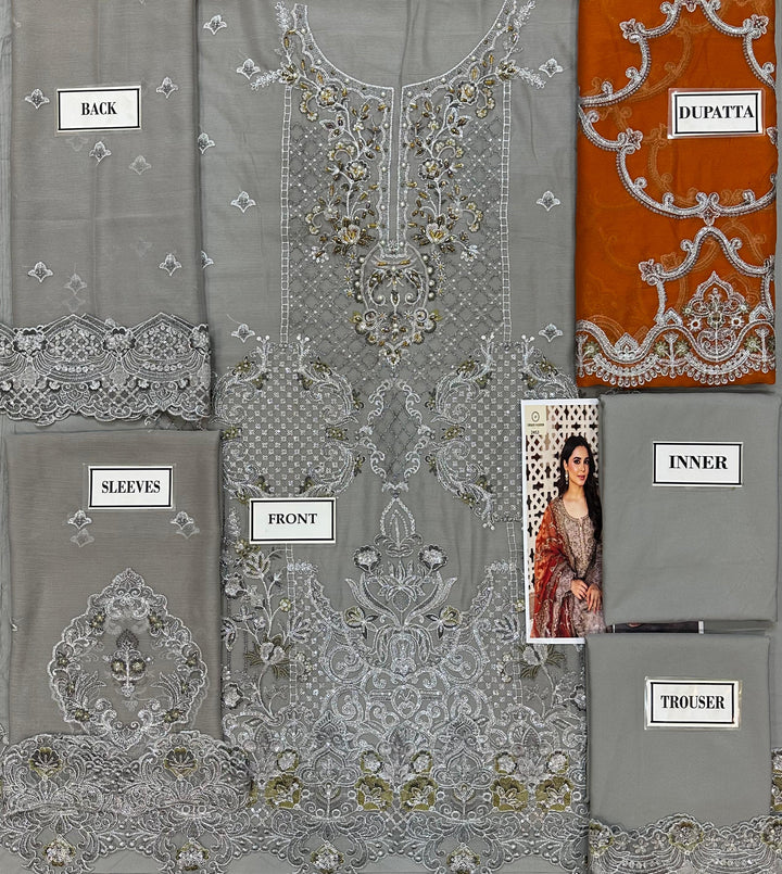 Imrozia Chiffon Suit-Aarasta