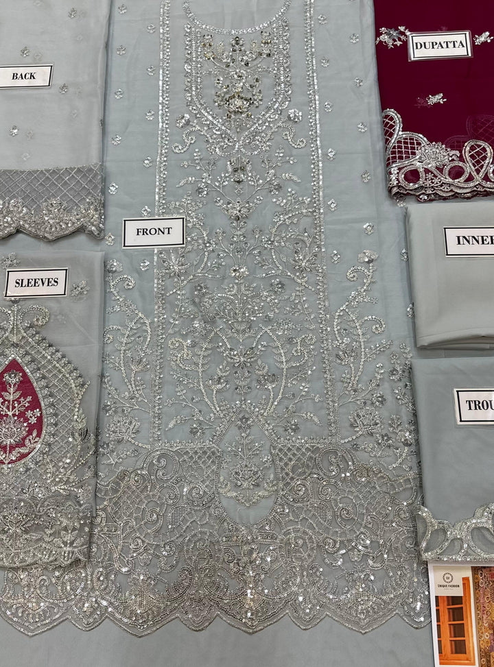 Imrozia Chiffon Suit-Aarasta