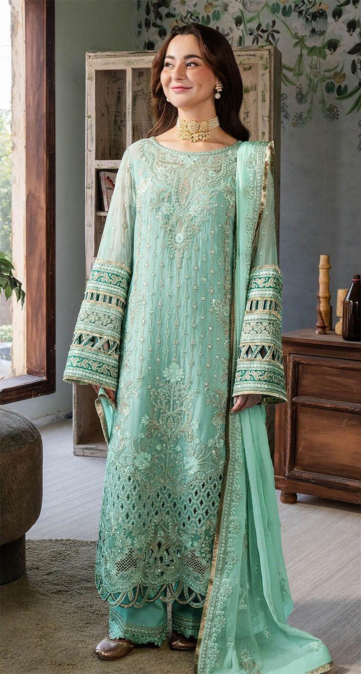 Imrozia Chiffon Suit-Ferozi-Chiffon-Aarasta