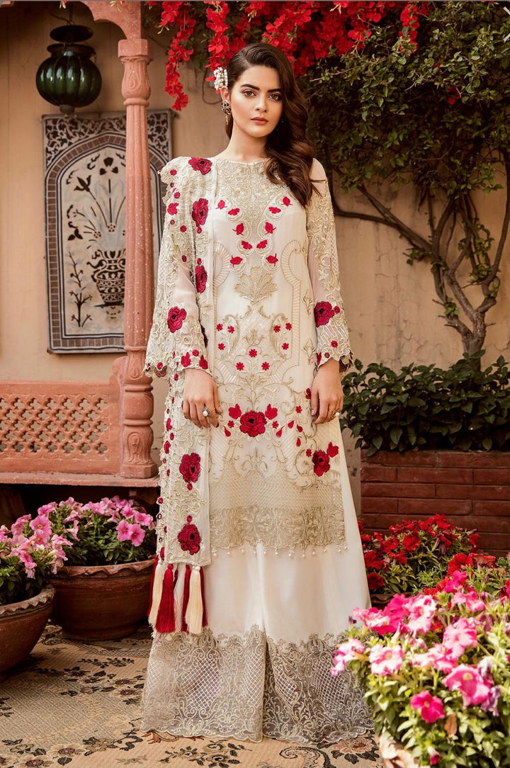 Imrozia Chiffon Suit-White-Chiffon-Aarasta