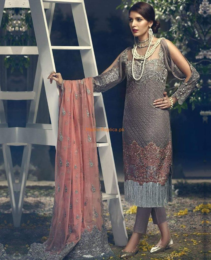 Ittehad Net Suit-Grey-Net-Aarasta