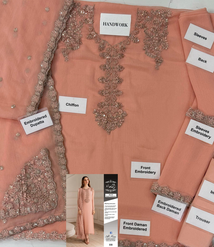 Iznik Chiffon Suit-Aarasta