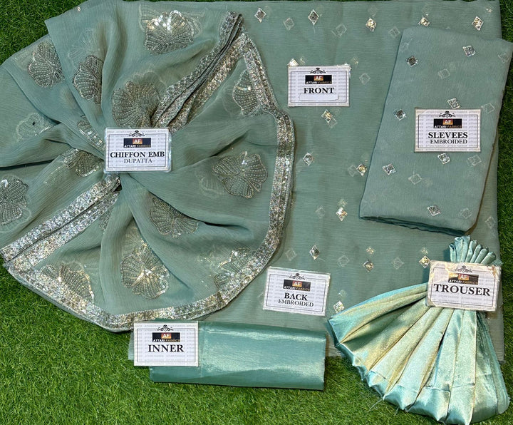 Iznik Chiffon Suit-Aarasta