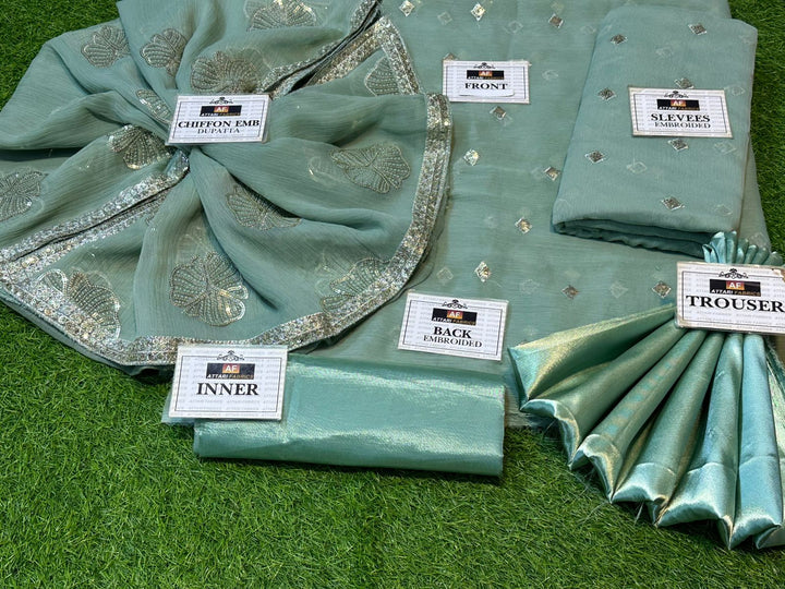 Iznik Chiffon Suit-Aarasta