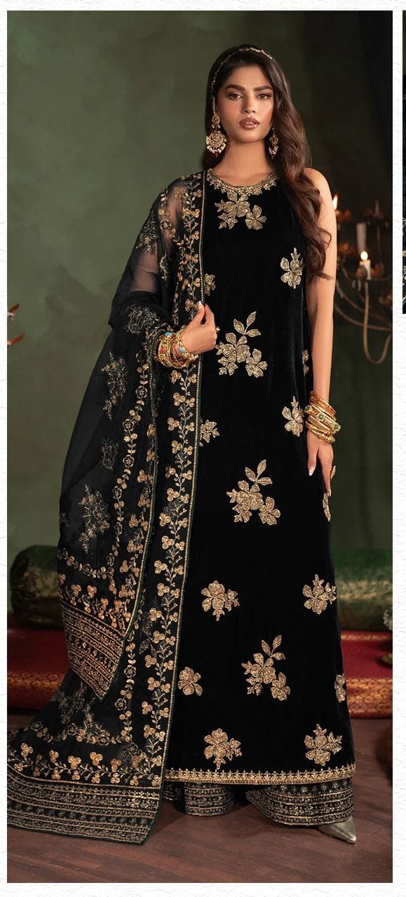 Iznik Velvet Suit-Black-Velvet-Aarasta