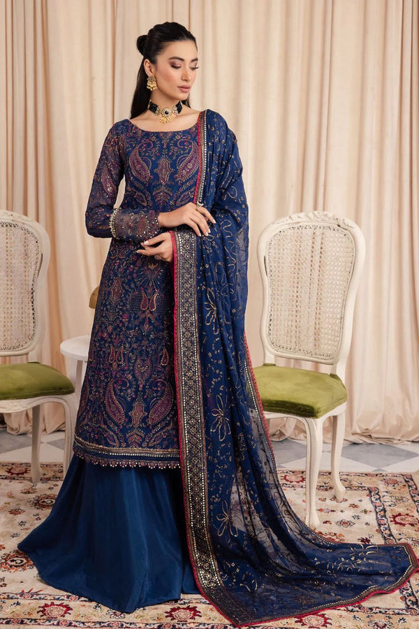 Iznik Organza Suit-Organza-Navy-Aarasta