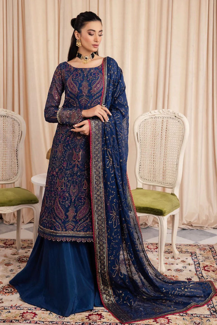 Iznik Organza Suit-Organza-Navy-Aarasta