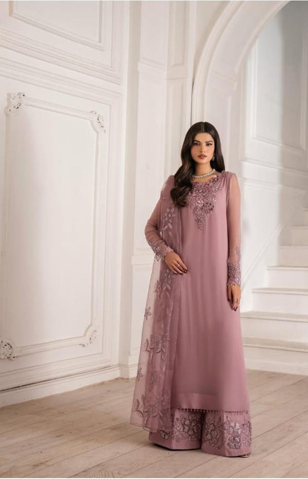 Iznik Chiffon Suit-Pink-Chiffon-Aarasta